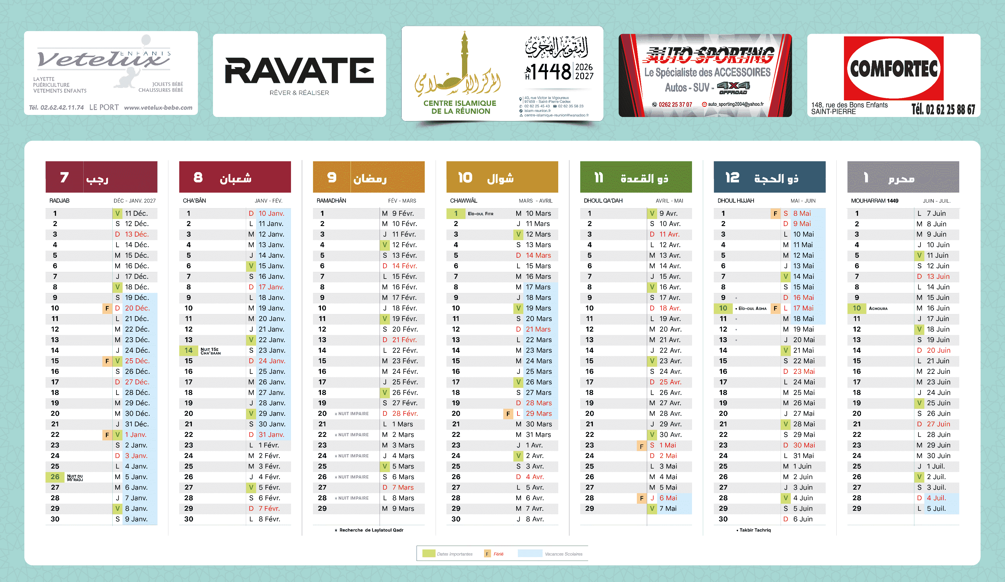 Calendrier hégirien page 2